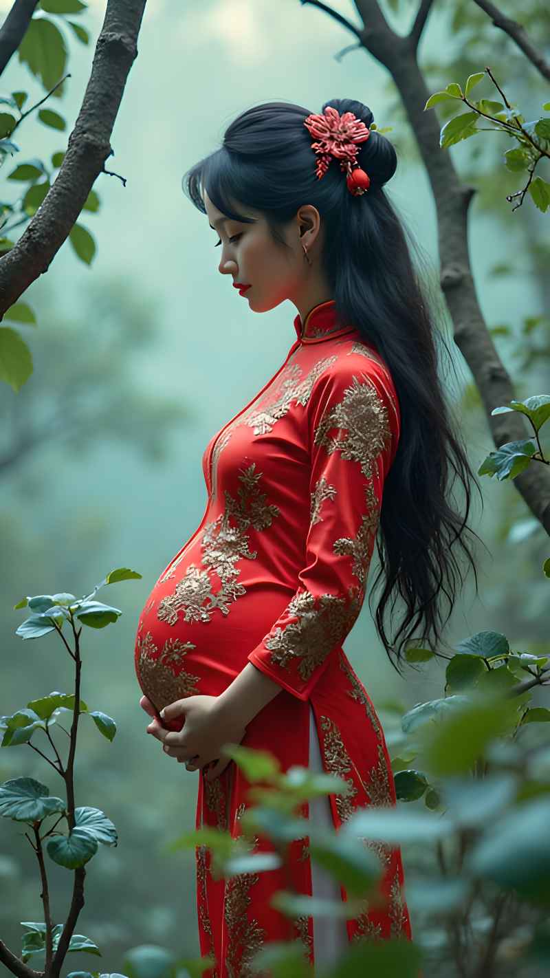 红色女子户外拍摄系列高清艺术视觉 19
