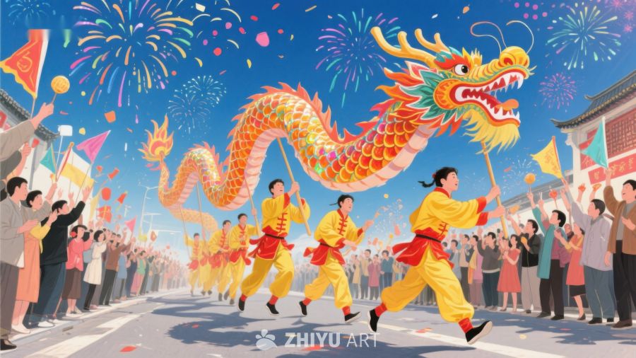 舞龙表演庆祝节日 121
