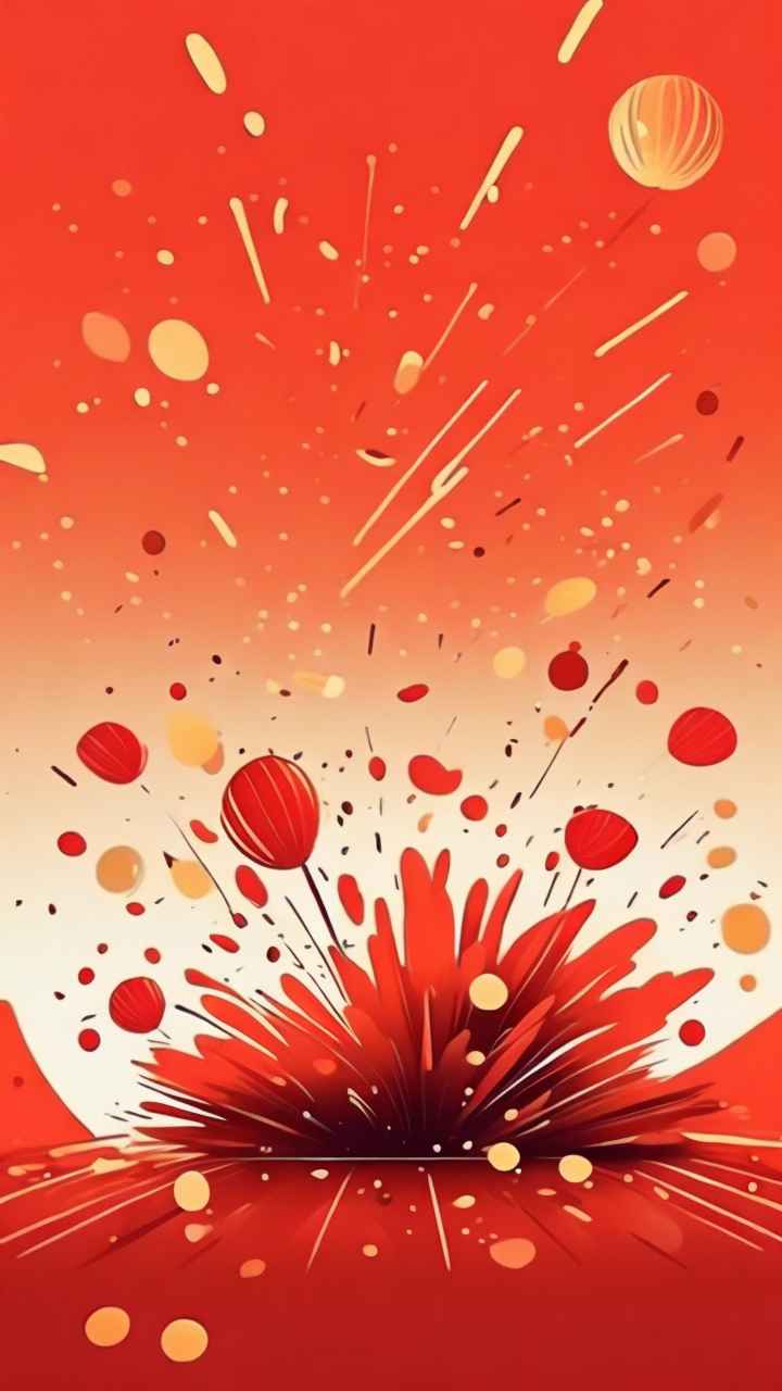 春节新春扫尘简约插画背景 45