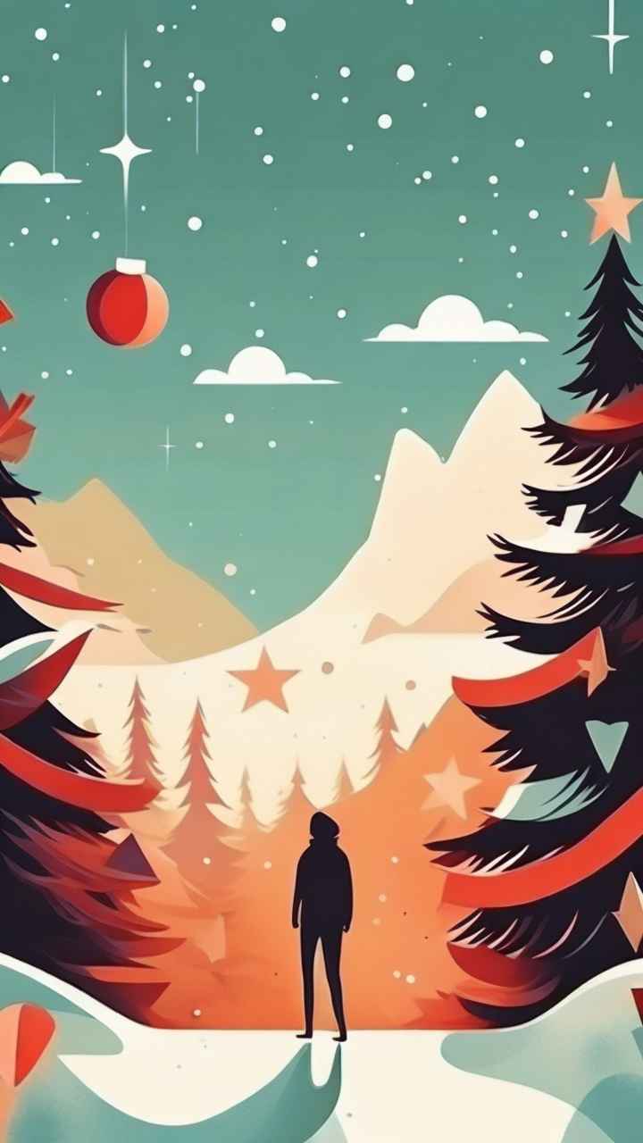 圣诞节插画背景图 4