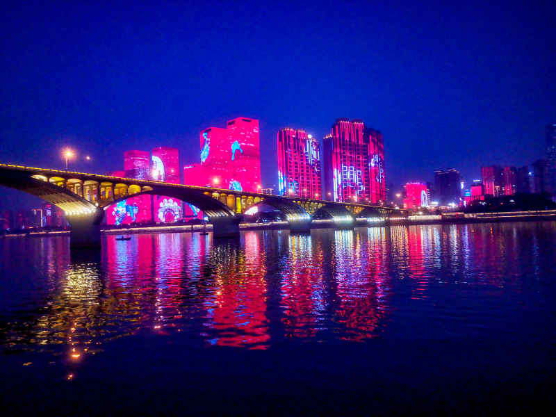 湖南长沙城市夜景灯光摄影图