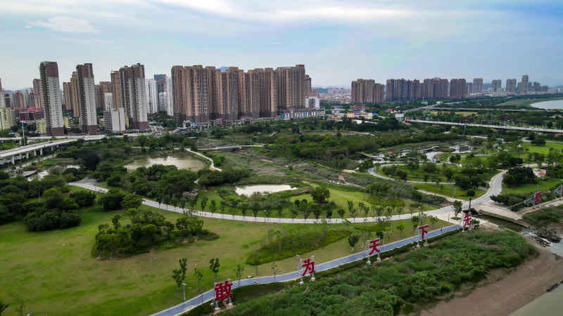福建泉州城市风光航拍图 