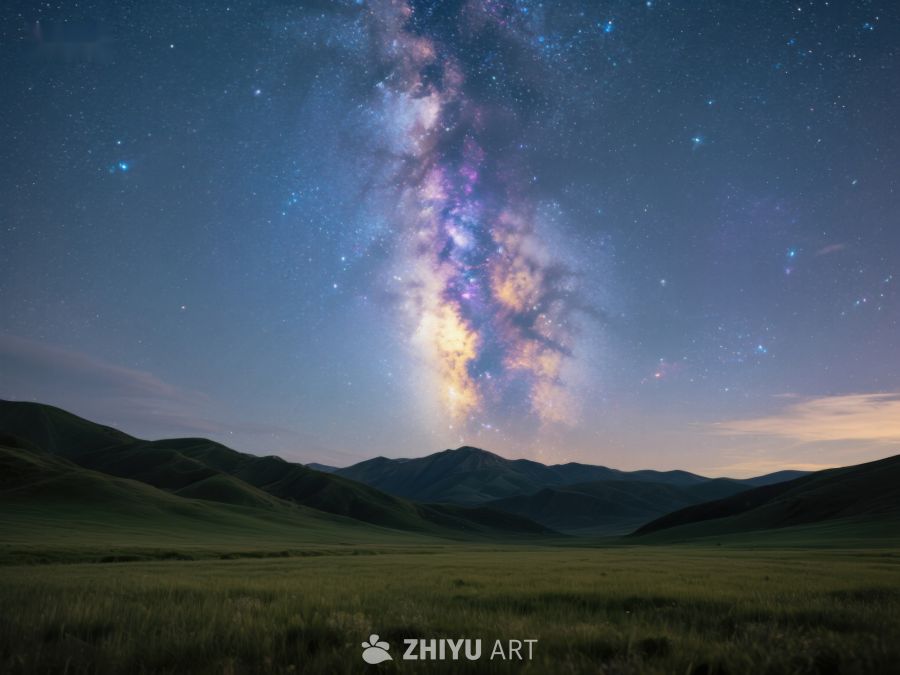 星空下的草原与山脉 165
