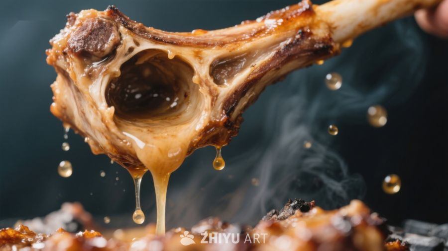 美味烤骨髓，热气腾腾滴落