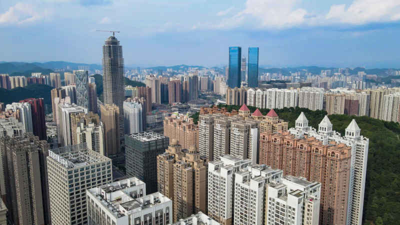 贵州贵阳城市建设航拍摄影图