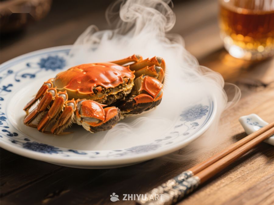 热气腾腾的大闸蟹美食 765