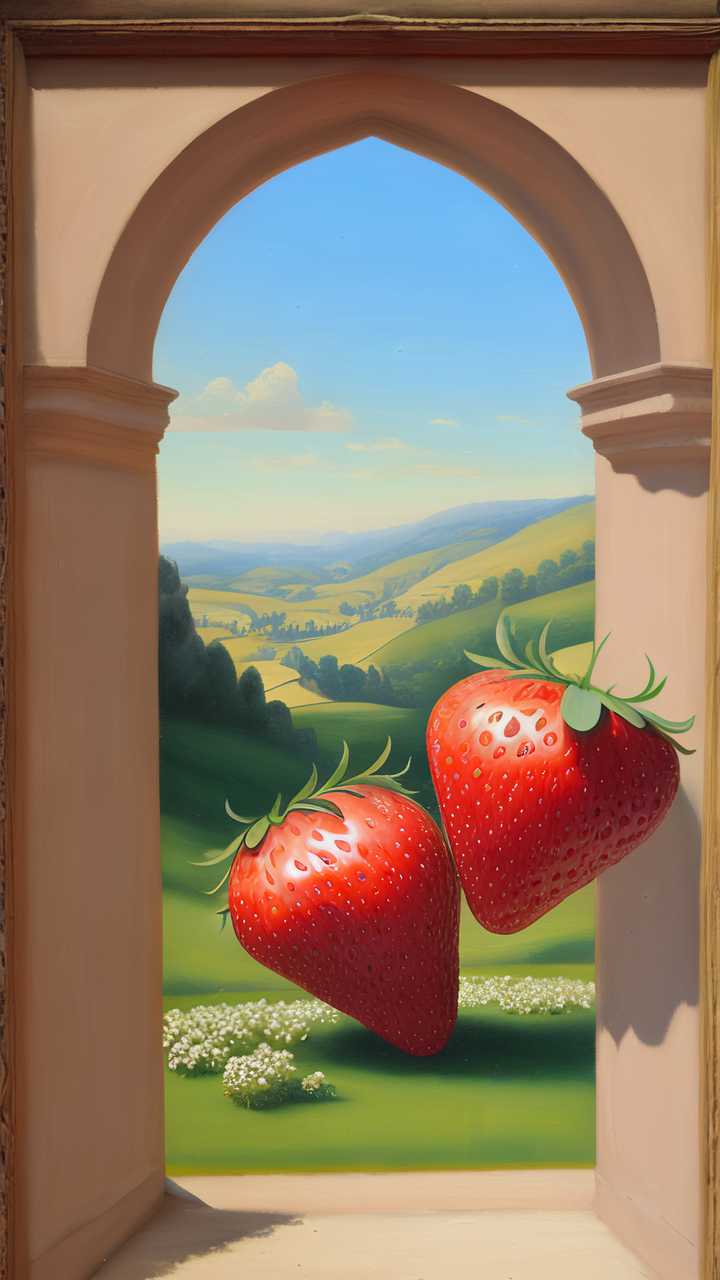 一个美丽的风景大过大草莓画1