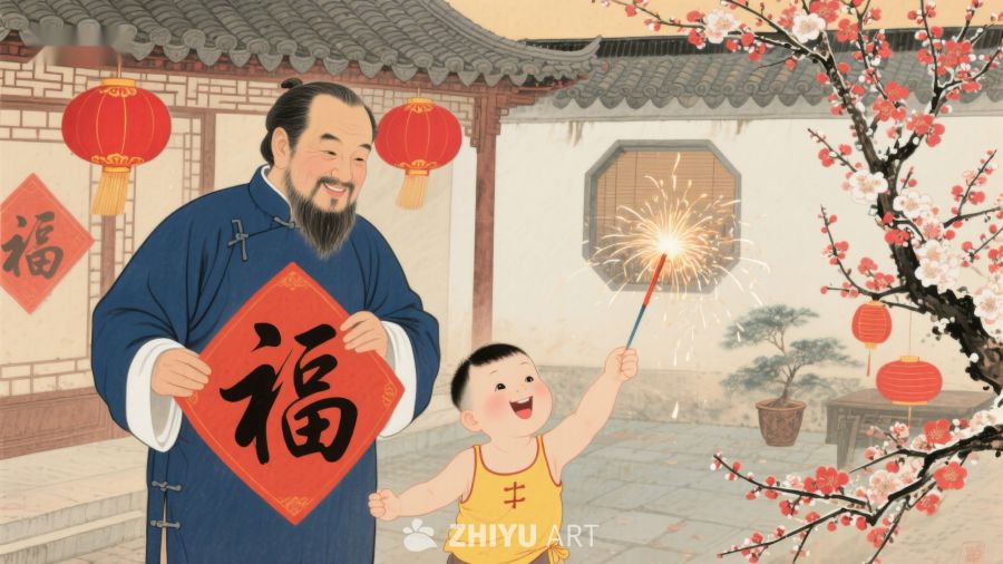 传统节日，祖孙共庆新春 55