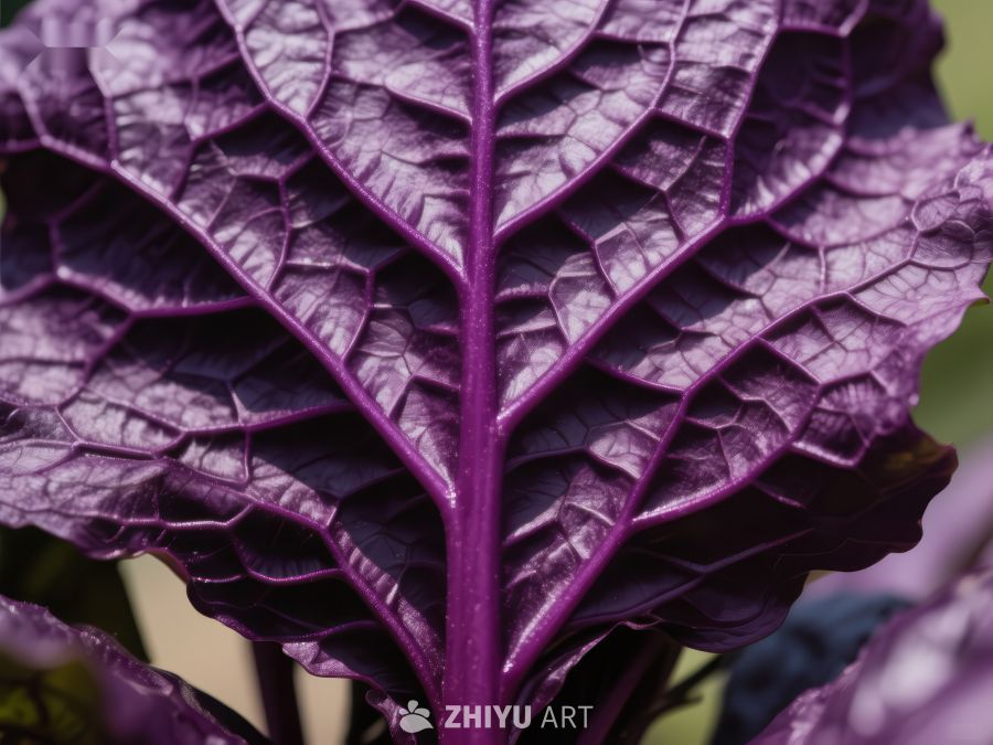 紫色叶片的纹理细节 748