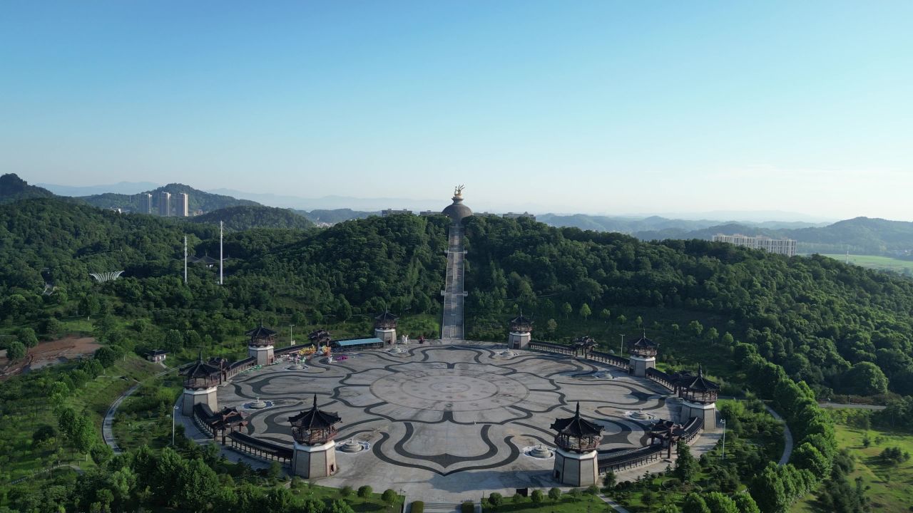 航拍宜春禅都文化博览园