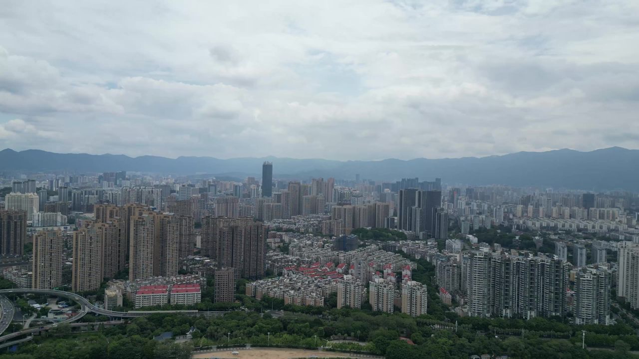 航拍福建福州城市建设福州风光