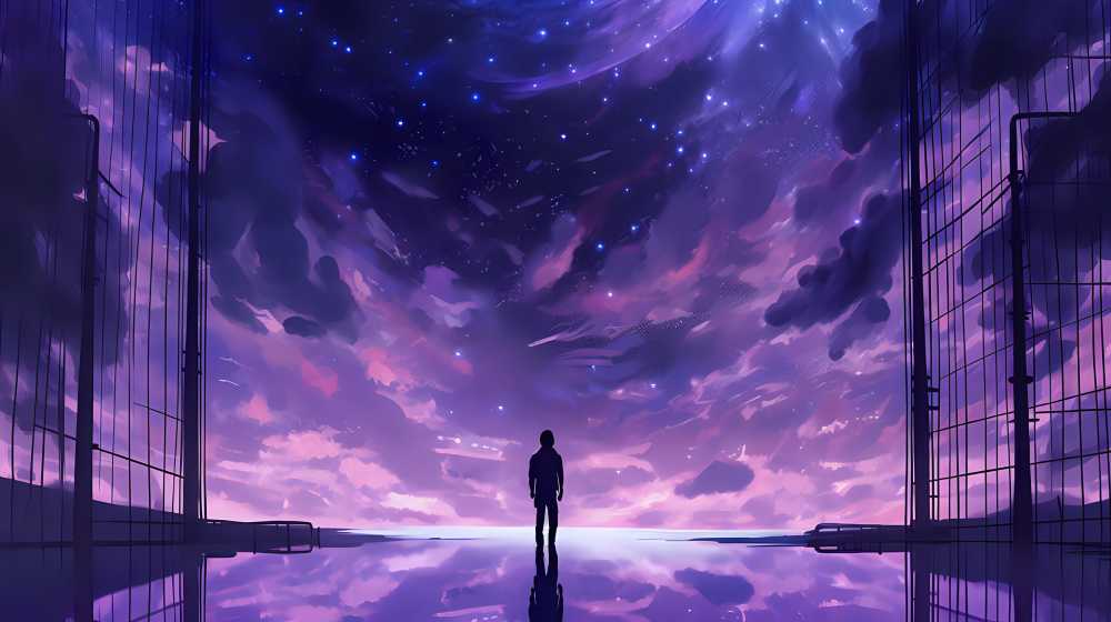一个人的夜空是多么的美