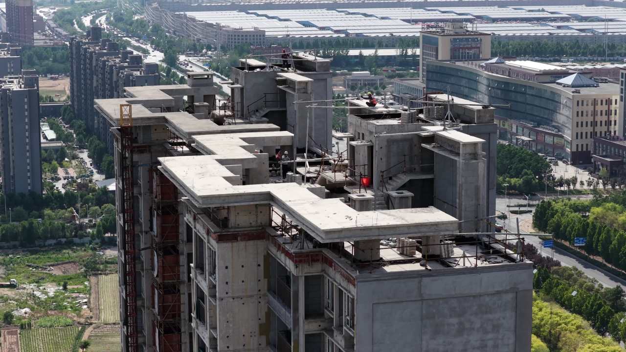 城市中的建筑工地