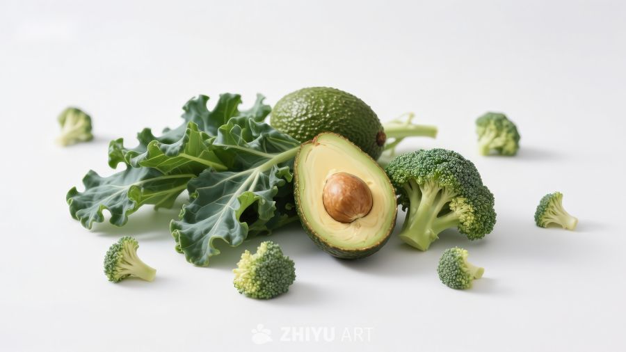 新鲜蔬菜与牛油果组合