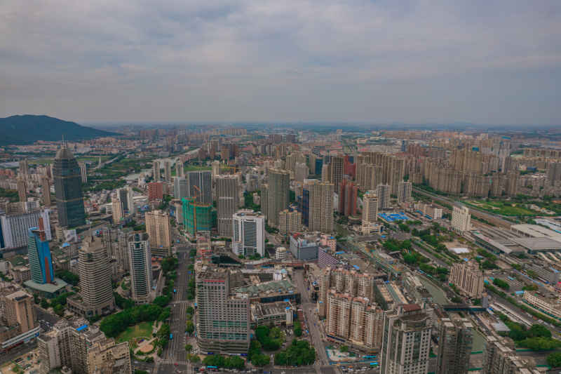 航拍 江苏 无锡 城市 风光 无锡建设