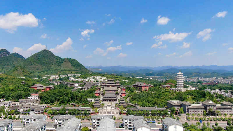 贵州贵阳城市建设航拍摄影图