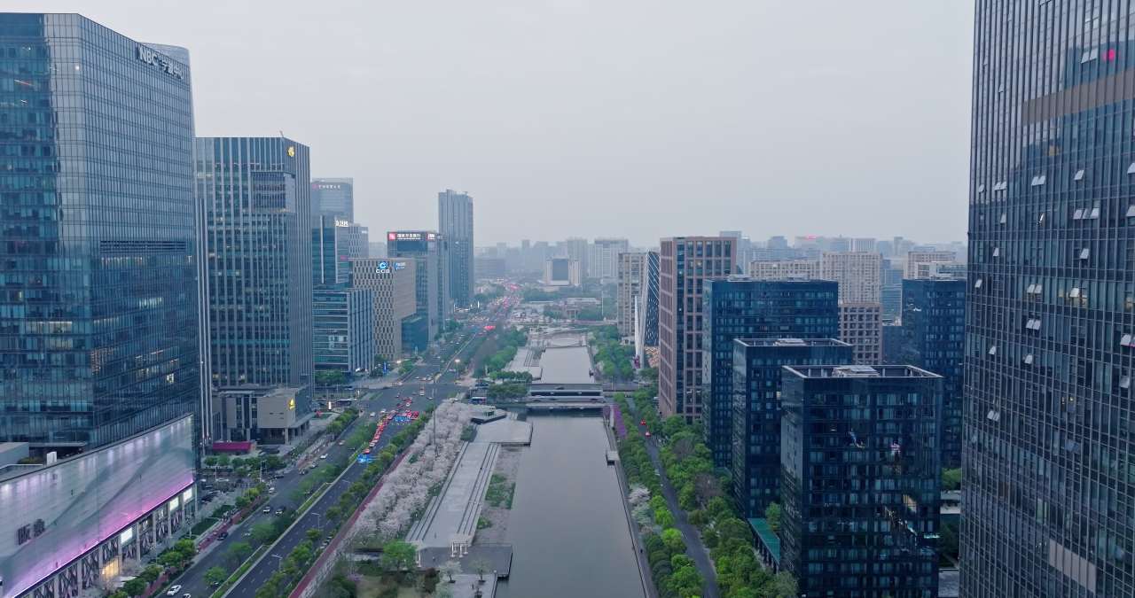 宁波城市建筑风光航拍 18