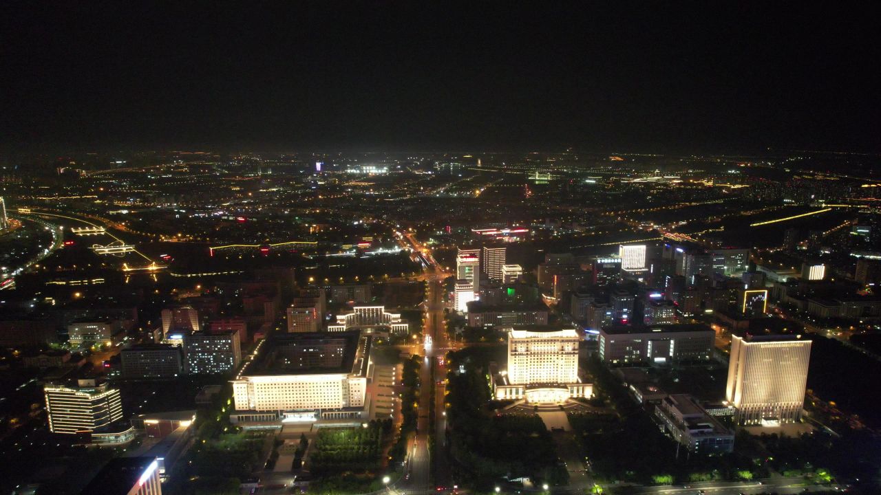 河南郑州城市风光航拍