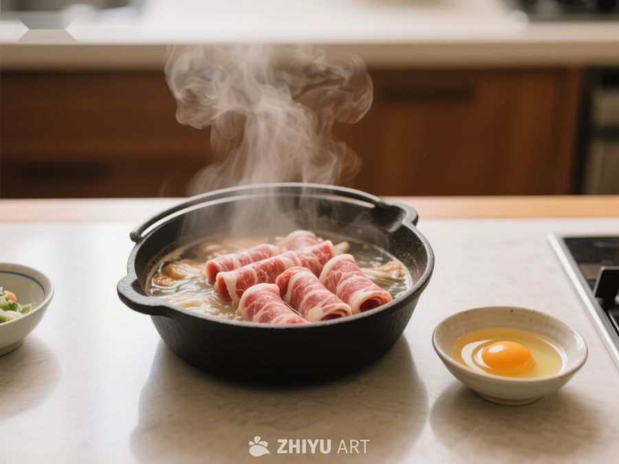 热气腾腾的火锅与生鸡蛋 175