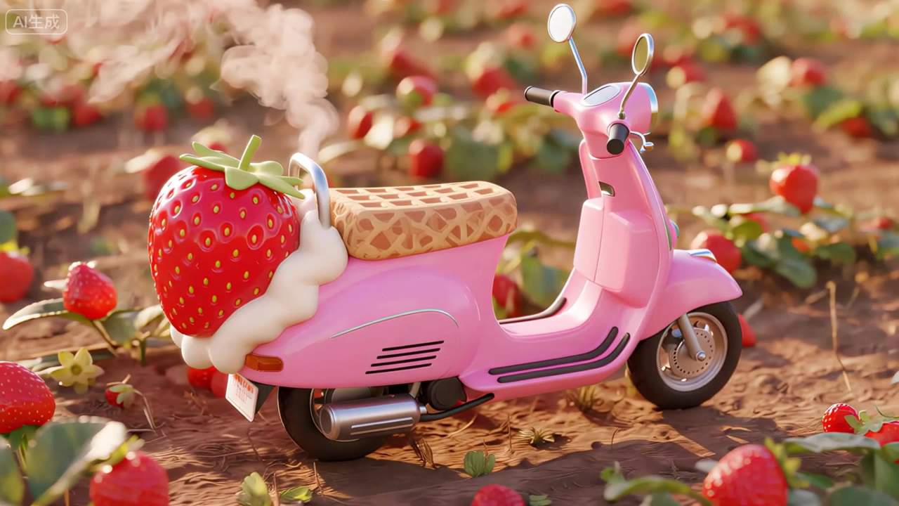 草莓三轮车