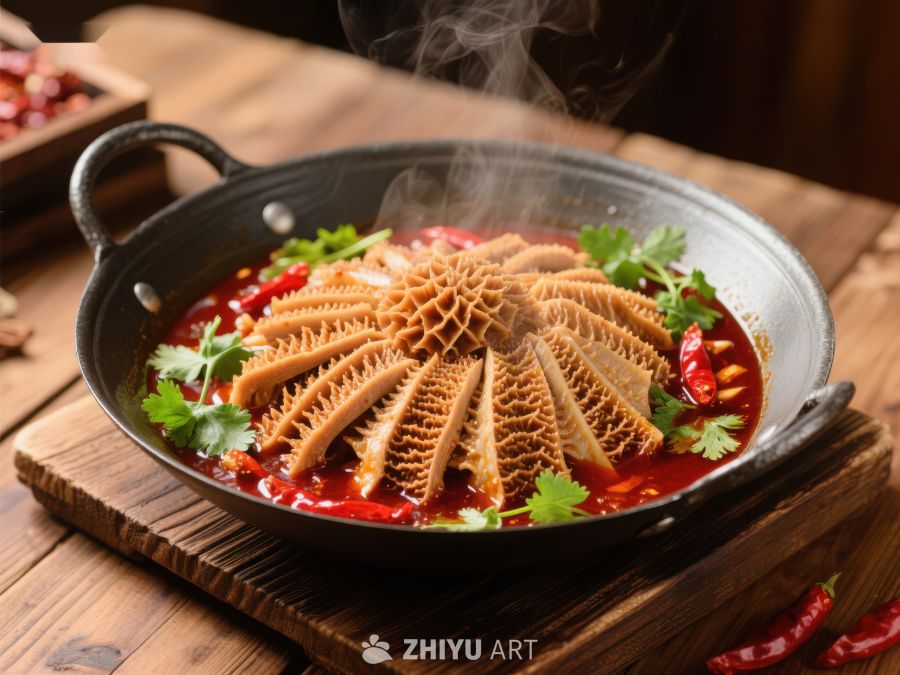 麻辣毛肚锅，热气腾腾的美食 513