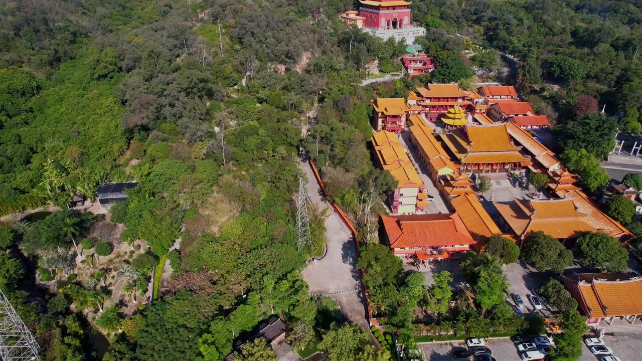 航拍厦门梵天寺魁星阁