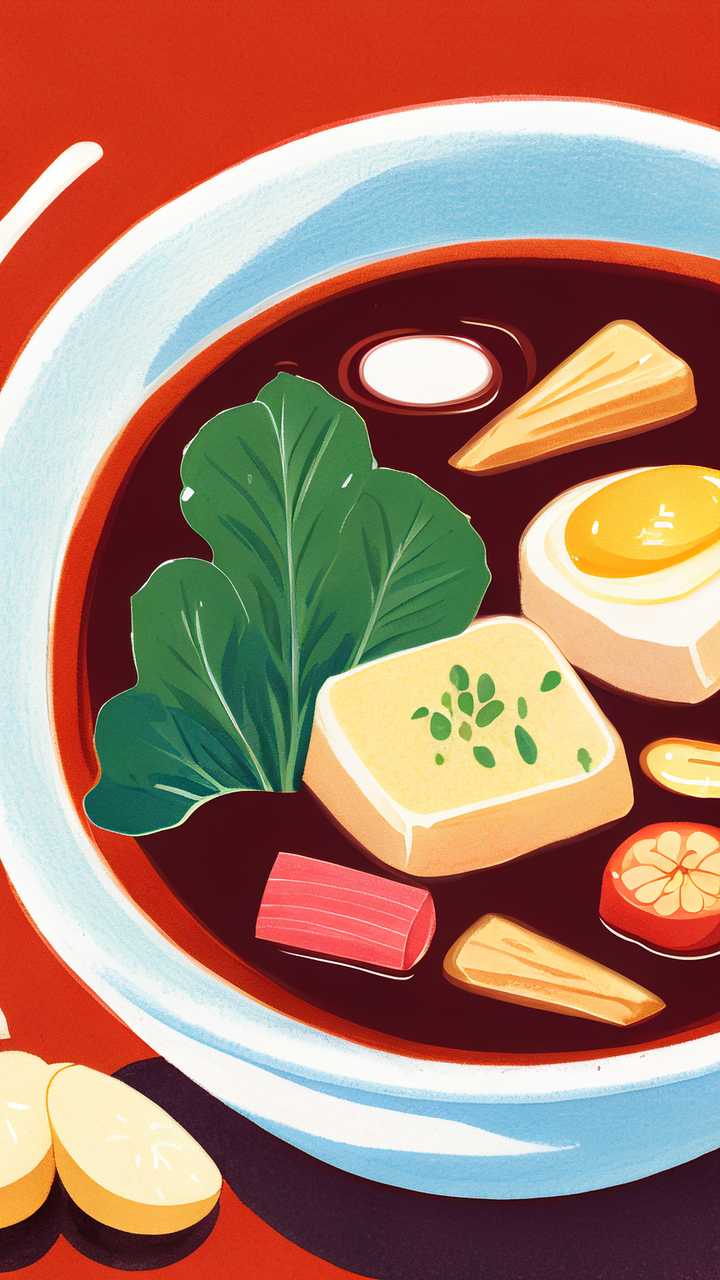 手绘夏天小暑消暑四果汤烧仙草