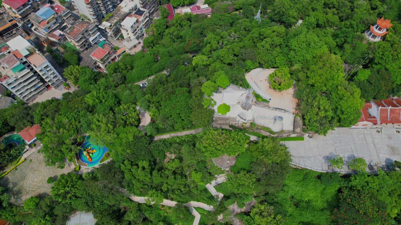 航拍厦门鸿山公园