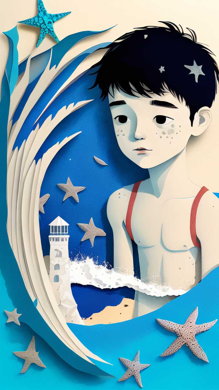 剪纸海报小暑插画海报