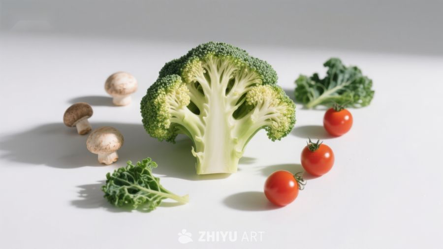 新鲜蔬菜静物摆拍