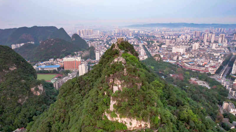 广西柳州城市风光航拍摄影图