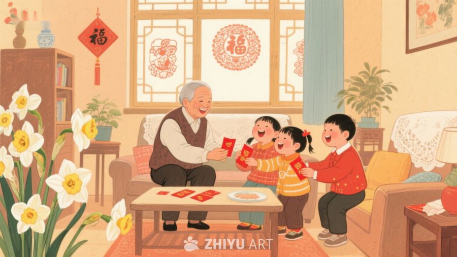 温馨家庭春节红包祝福 900