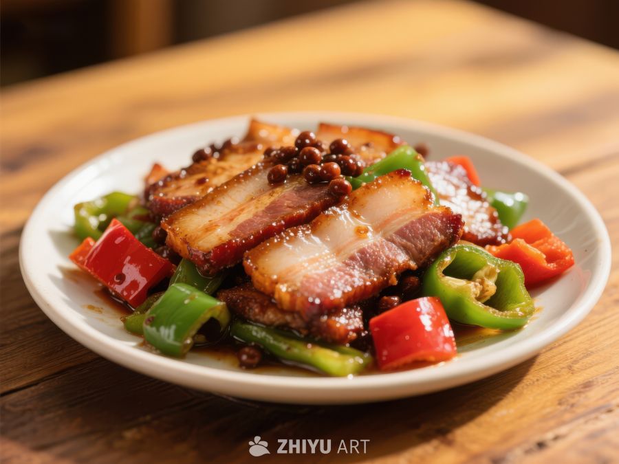 香辣炒肉片配彩椒 1027