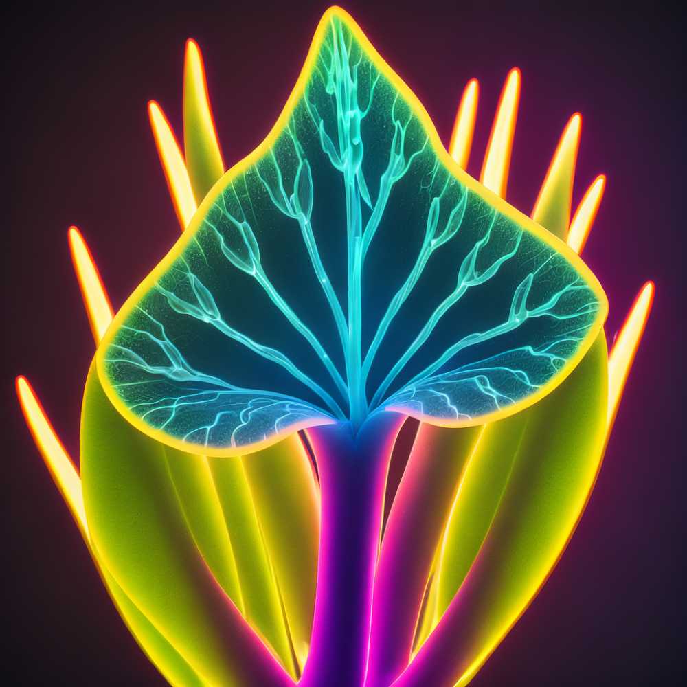 生物发光外来植物光背景