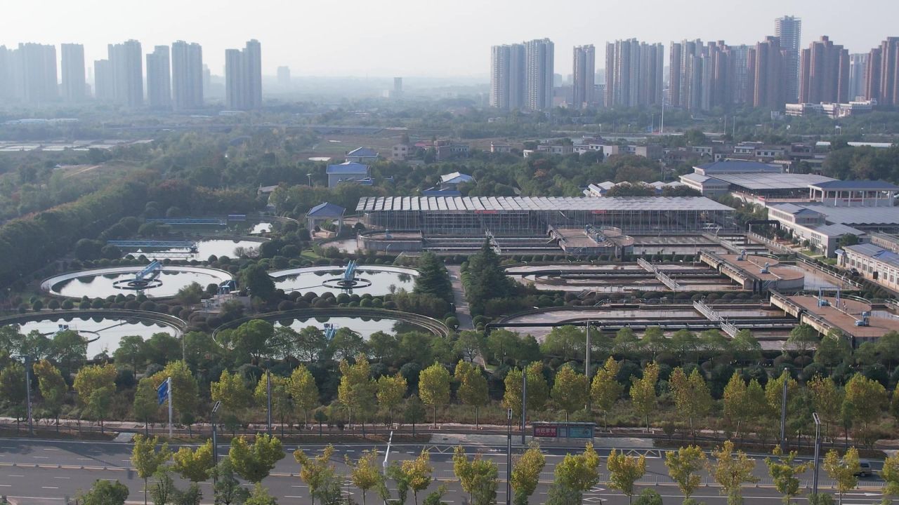 湖南湘潭城市风光交通建筑航拍