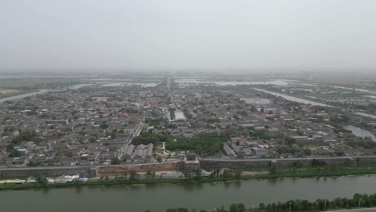河北邯郸广府古城5A景区航拍