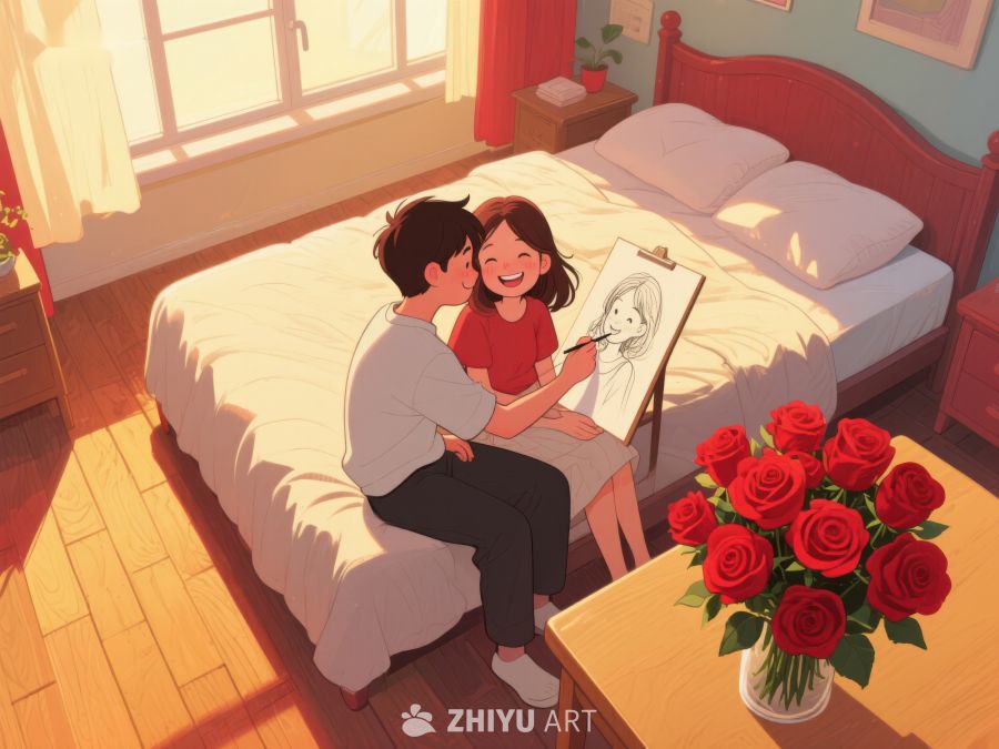温馨卧室中的绘画时光 840