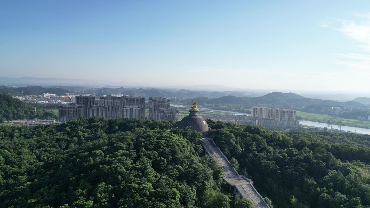  航拍宜春禅都文化博览园