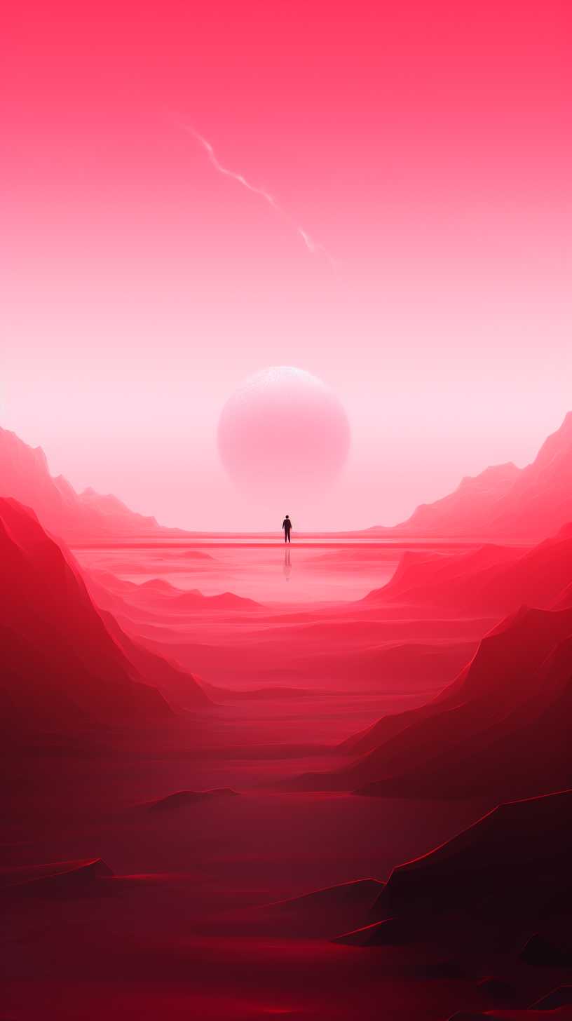 红色背景艺术图