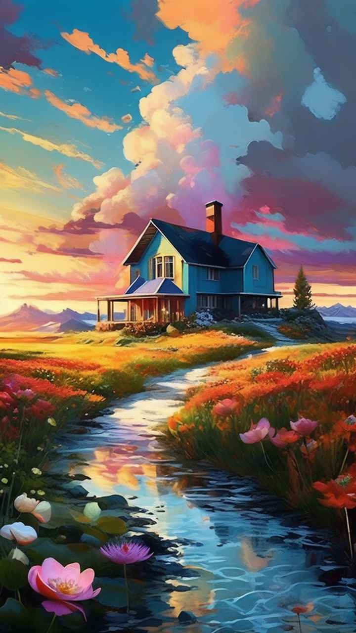 充满活力的绿洲在它的后院各种花 143