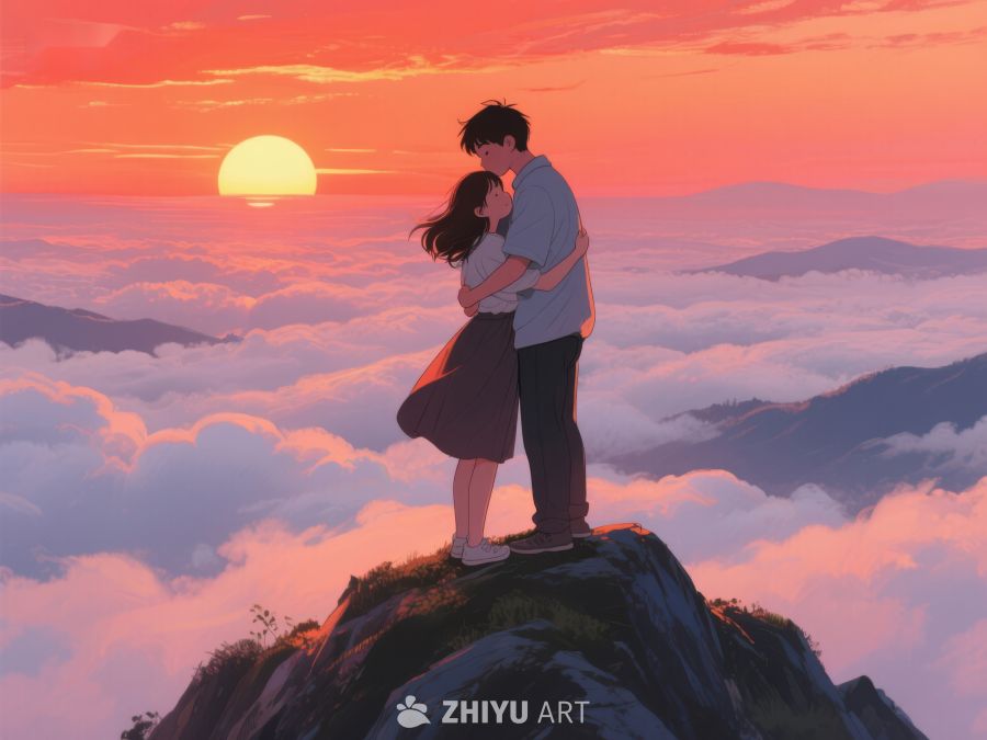 山顶拥抱，云海夕阳 669