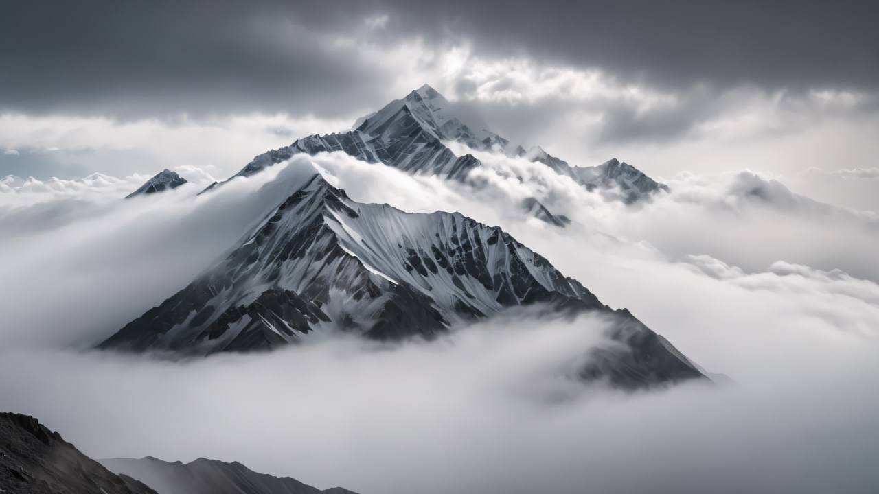 珠穆朗玛峰喜马拉雅山脉航拍日出日落云海延时 19