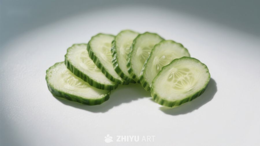 切片黄瓜静物展示