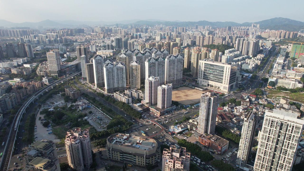 广东珠海城市风光航拍 