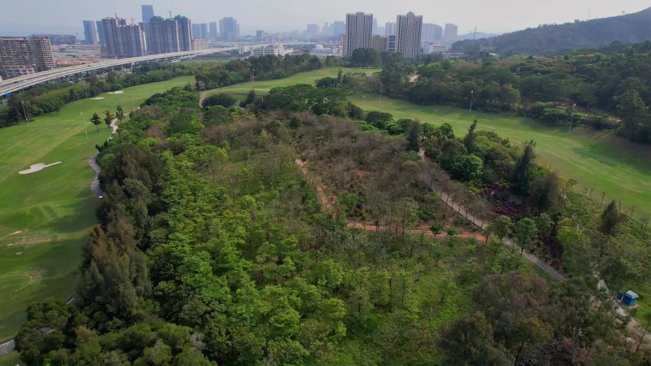 航拍厦门凯歌高尔夫球场