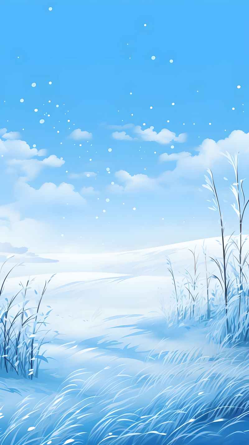 冬季冬天雪景唯美背景 44