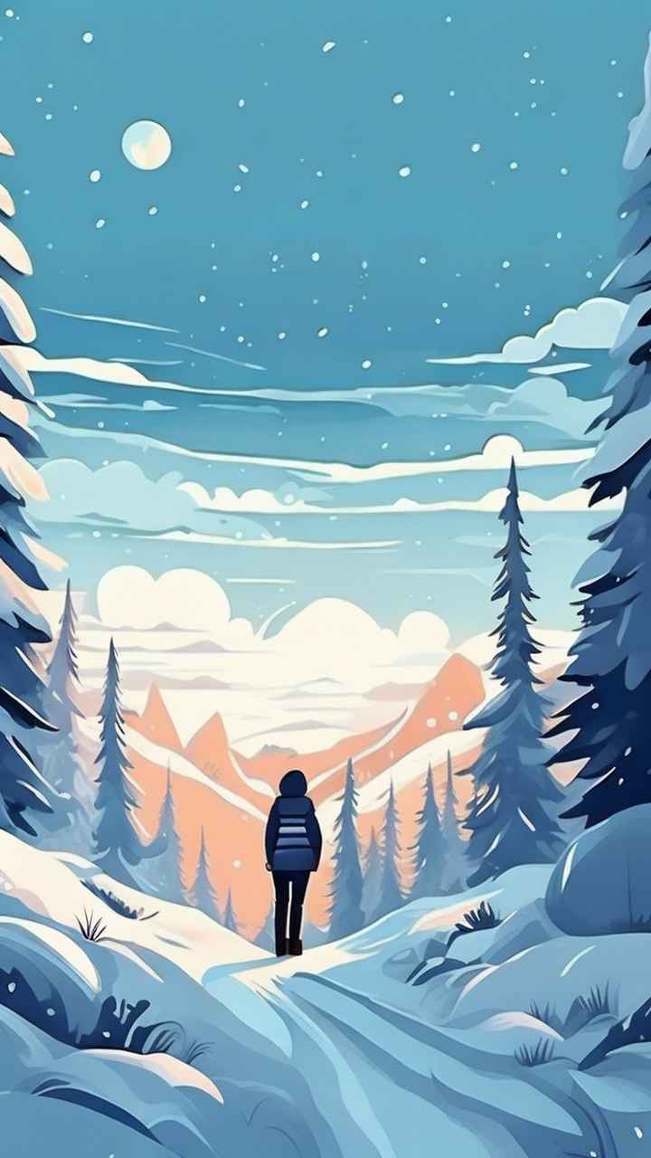 插画冬季背景图 40