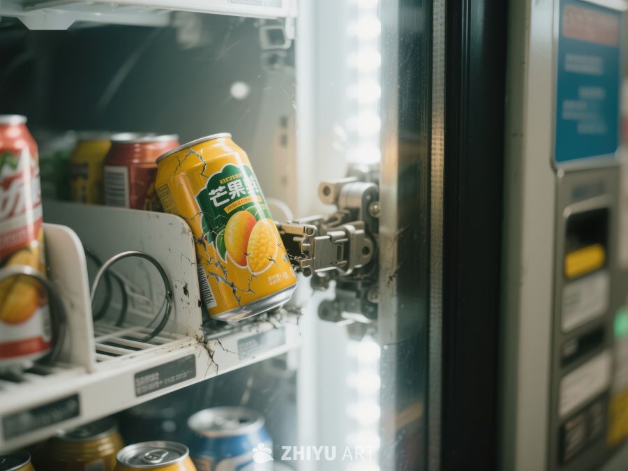自动售货机出货饮料瞬间 821