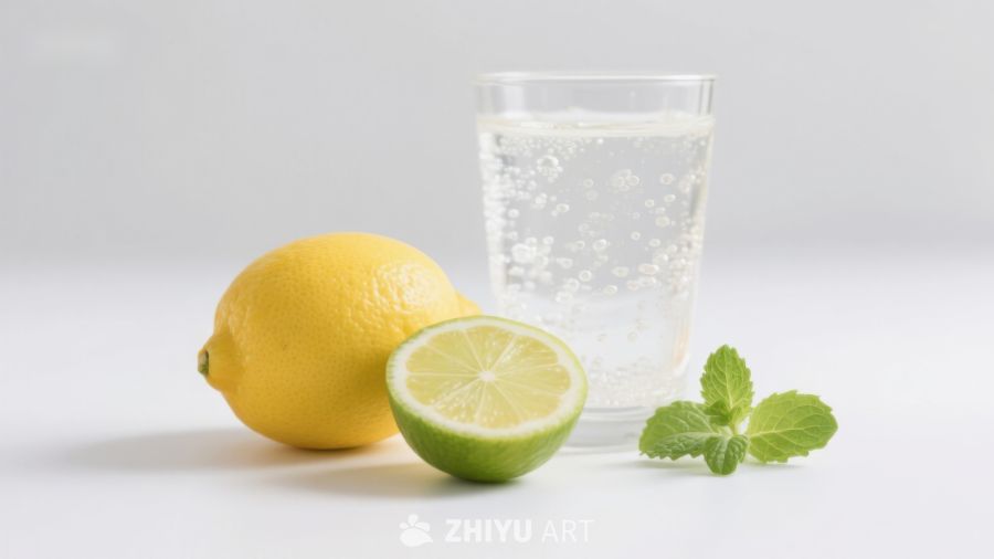 柠檬薄荷气泡水清新组合