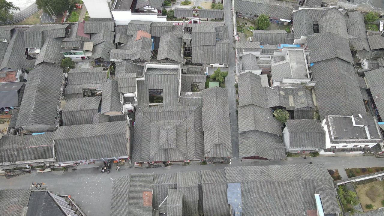湖南洪江黔阳古城4A景区航拍 